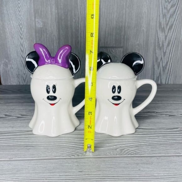 Nwt Disney Mickey Mouse & Minnie Mouse Ghost coffee Mug cups Halloween - Picture 2 of 3